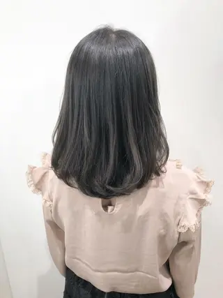 ミディアム 🌙HIZUKI🌙 ハイトーン 艶髪のヘアスタイル