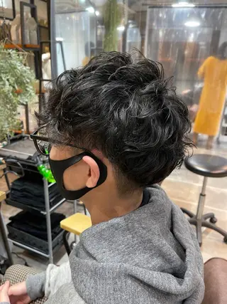 ショート パーマ メンズ 髪質改善/ストレート /半個室/大岡輝己のヘアスタイル