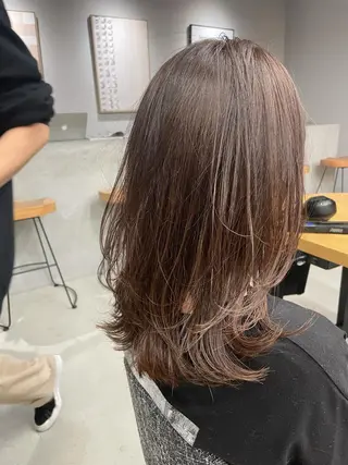ミディアム カラー ヘアアレンジ クドウレイ fifth渋谷のヘアスタイル