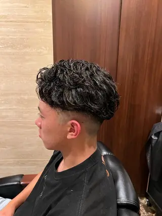 ミディアム 大久保 竣太のヘアスタイル