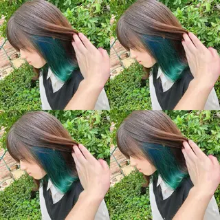 ミディアム カラー ヘアアレンジ メンズ キッズ 💟Chloe原宿店 🩶ハイトーンのヘアスタイル