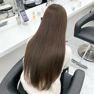 ロング カラー パーマ ヘアアレンジ メンズ 盛れ韓国ハイトーン 🎀Himari🎀のヘアスタイル