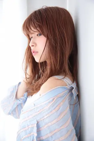 ミディアム カラー レイヤーカット✂️ 横浜No1♡下鳥翔子のヘアスタイル