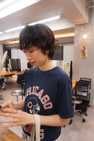 ショート パーマ レディースパーマ モデル募集RIKOのヘアスタイル