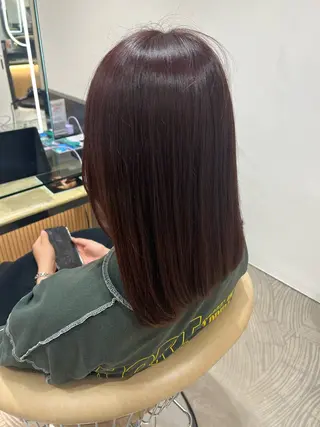 セミロング カラー 骨格/顔型/診断/ 伏見/飯味 華菜のヘアスタイル