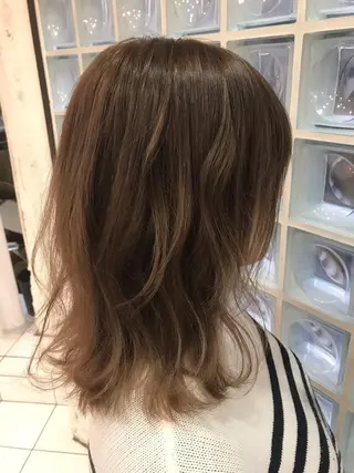 ミディアム カラー パーマ ヘアアレンジ メンズ キッズ ネイル マツエク・マツパ 神山 昌子のヘアスタイル