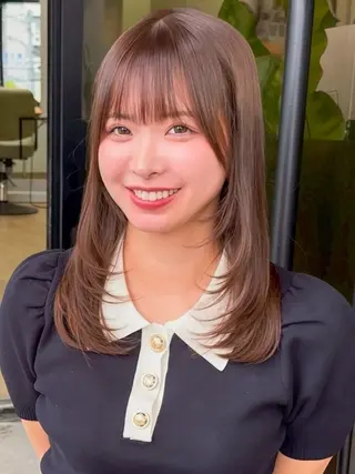 セミロング カラー yori Sapporo所属・みなみ ゆかのヘアスタイル