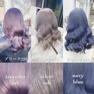 ミディアム カラー ヘアアレンジ TAKUMAブリーチ /切りっぱなし🪽のヘアスタイル