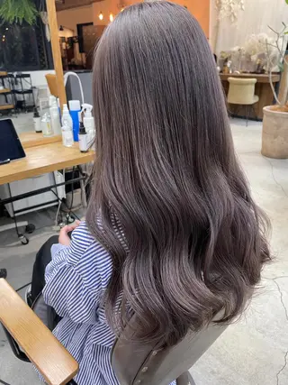 ロング カラー 韓国ヘア/暖色カラー 新美多英のヘアスタイル