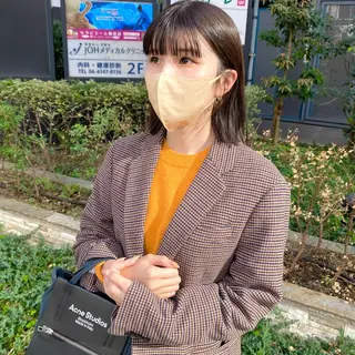 ミディアム カラー パーマ ヘアアレンジ メンズ キッズ ネイル マツエク・マツパ 前川 朋香のヘアスタイル
