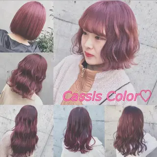 ミディアム カラー ヘアアレンジ 💕ブリーチ/ヘアメ 🎀YUUKAのヘアスタイル