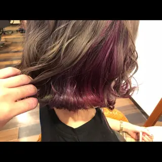 ミディアム カラー パーマ ヘアアレンジ メンズ 【mokuオーナー】 ちはるのヘアスタイル