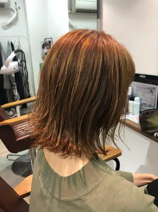 ミディアム カラー 村田 幸穂のヘアスタイル