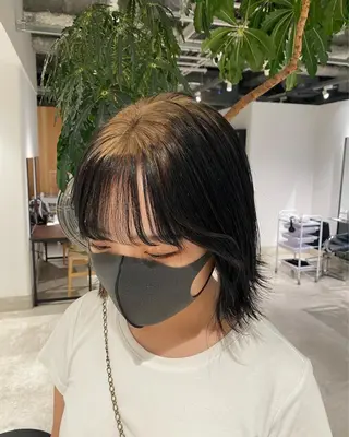 ミディアム カラー stylist トモヤのヘアスタイル