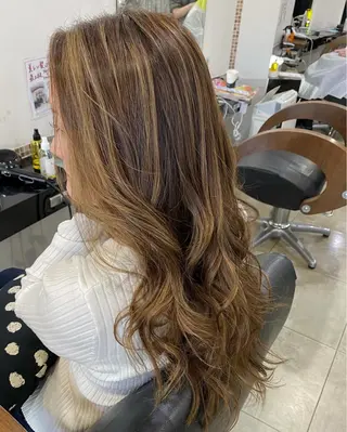 ロング カラー ヘアアレンジ 烏山 達也のヘアスタイル