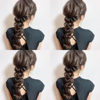 韓国レイヤーカット/ ダブルカラーのヘアスタイル