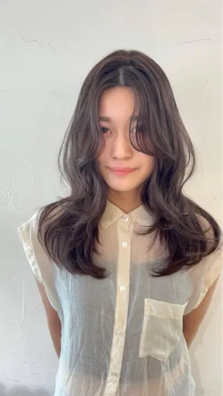 セミロング カラー そ にのヘアスタイル