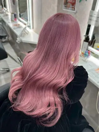 ロング カラー ♡韓国ハイトーンモテ カラー🧡ᩚMIKUのヘアスタイル