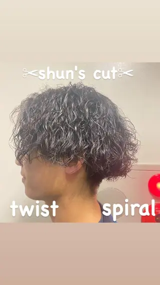 ミディアム パーマ メンズ特化✂︎ ✂︎sunのヘアスタイル