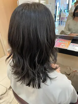 ミディアム カラー ヘアアレンジ リリー /Men's/パーマのヘアスタイル