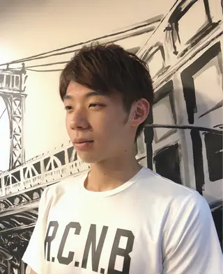 メンズ ✨色持ちの良い艶 カラー✨蟹江真世のヘアスタイル