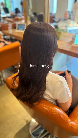 ロング カラー 髪質改善カラー ベージュ🤎YUMEのヘアスタイル