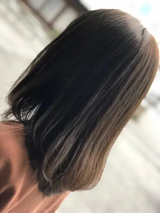 セミロング カラー 小森 拓哉のヘアスタイル