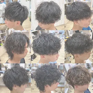 ミディアム パーマ メンズパーマ波巻き 🌳大森悠登🌳のヘアスタイル