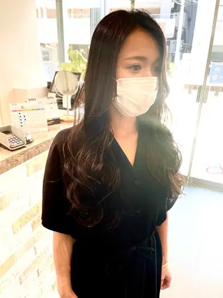 ロング カラー 縞田 健一のヘアスタイル