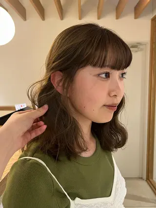 ミディアム カラー ヘアアレンジ 永田 幸のヘアスタイル