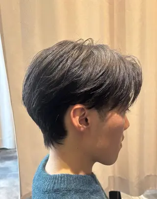 ショート メンズ 鼎一真ハイトーン/ パーマ/何でも屋さんのヘアスタイル