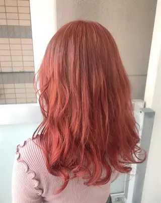 セミロング カラー 岩谷/ブリーチ 🪽透明感カラーのヘアスタイル