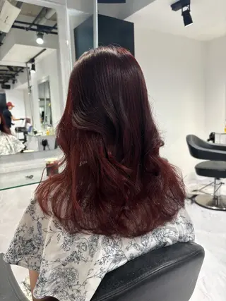 セミロング カラー 表参道♡暗髪♡ 艶カラー♡アユミのヘアスタイル