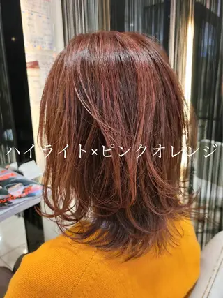ミディアム カラー デザインカラー✨🦄 透明感カラー✨ヒカルのヘアスタイル