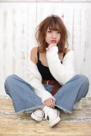 ショート カラー パーマ ヘアアレンジ メンズ キッズ ネイル マツエク・マツパ EnBlesS西宮 マンツーマン神道有基のヘアスタイル