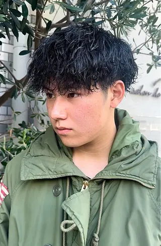 パーマ メンズ 年間2000名担当◎ パーマ職人/仲原佑樹のヘアスタイル
