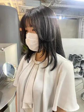 セミロング カラー 前橋 姫奈のヘアスタイル