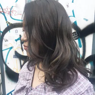 ミディアム カラー ヘアアレンジ 前濱 ノゾミのヘアスタイル