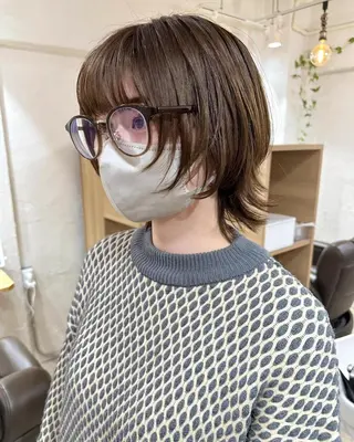 ショート カラー パーマ 銀座No.1髪質改善 縮毛矯正/本木のヘアスタイル