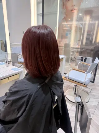 セミロング カラー 透明感カラー🫧 幕内梨乃亜のヘアスタイル