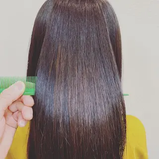 ロング パーマ ブリーチでもできる 縮毛矯正相原慎🌈のヘアスタイル