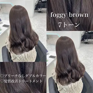 カラー 🤍ブリーチなし ブラウンhimi🤍のヘアスタイル