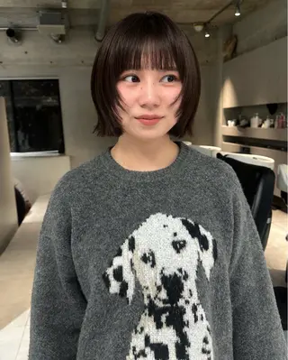 ショート カラー ボブ/似合わせ レイヤーcocomoのヘアスタイル
