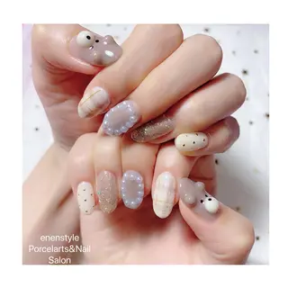 ミディアム ネイル 👑enen style👑のネイルデザイン