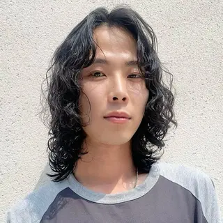 ロング パーマ ヘアアレンジ メンズ fifth 石川 凪のヘアスタイル