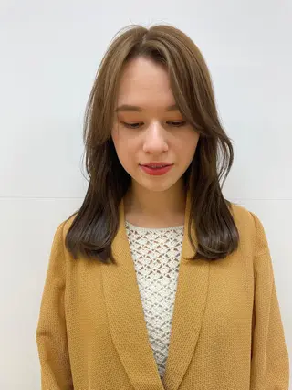 ミディアム カラー カラー/レイヤー/ 髪質改善/PAAQのヘアスタイル