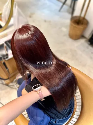 ロング カラー 髪質改善/縮毛矯正/ レイヤーカットななこのヘアスタイル