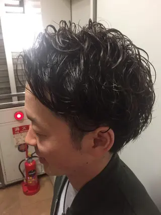 ショート メンズ 縮毛矯正×髪質改善 店長　DAITOのヘアスタイル