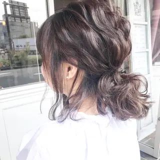 ミディアム カラー ヘアアレンジ Mariana/ 鶴原-ハイライトのヘアスタイル