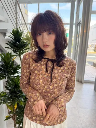 ミディアム パーマ 石原圭悟 /ショート/艶カラーのヘアスタイル